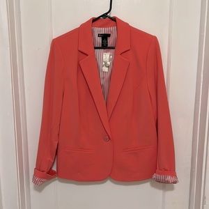 NEW Lane Bryant Coral Lined Blazer - Size 18 **NEW with tags**